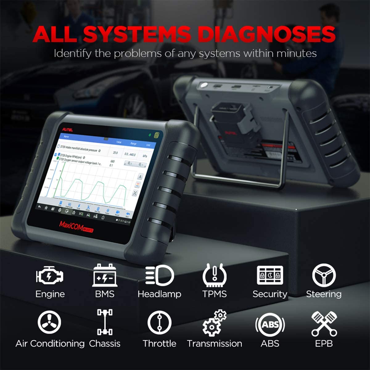 AUTEL MX808TS / MK808TS Valise diagnostic avec TPMS